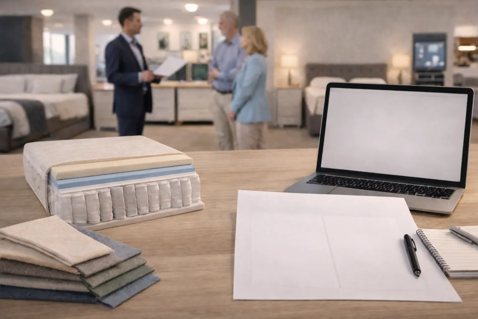 Bayiler için yatak fiyat listesi ve ürün gamı planlamasını gösteren görsel