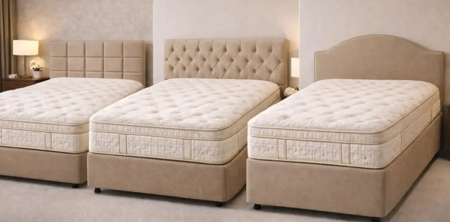 Yatak, baza ve başlık set halinde sunulan kurumsal proje görseli