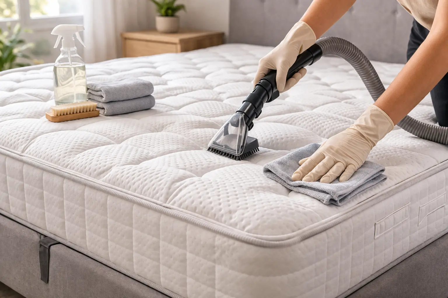 Yatak bakım adımlarını gösteren görsel