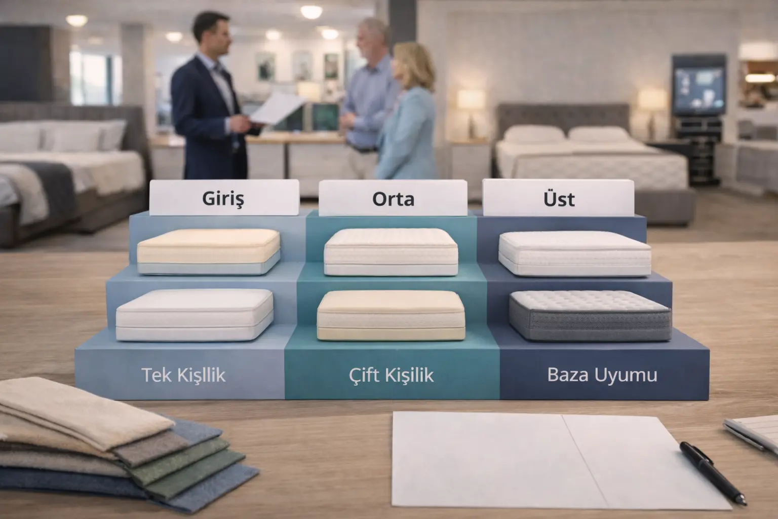 Öğrenci yurdu için yatak ölçü planlamasını gösteren görsel