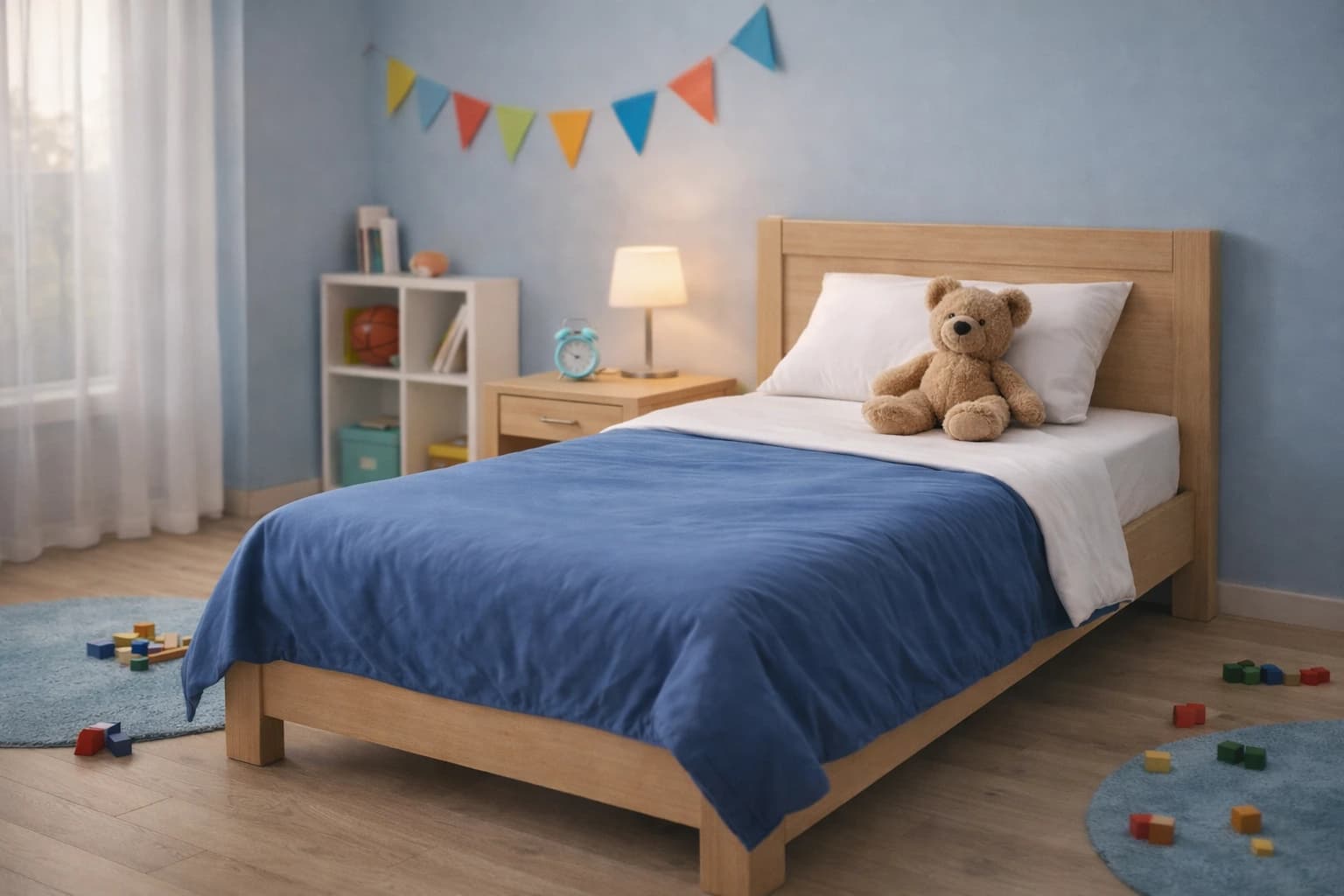 Çocuk odasında konforlu yatak seçimini anlatan kapak görseli