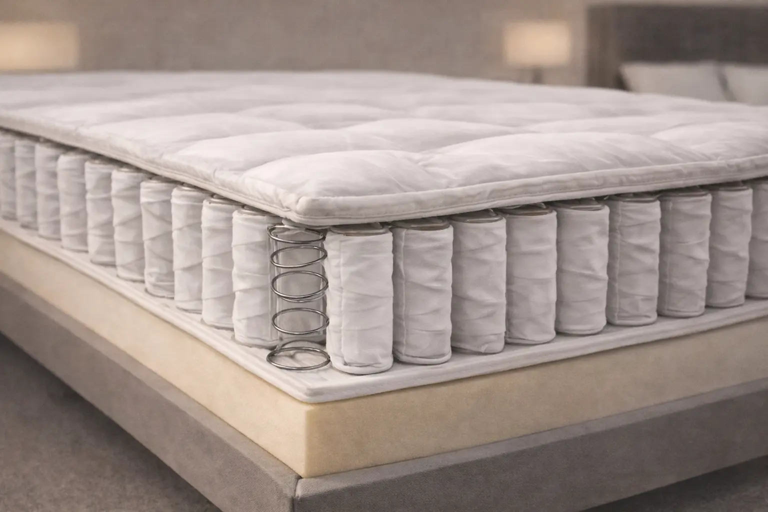 Visco yatak katman yapısını gösteren görsel