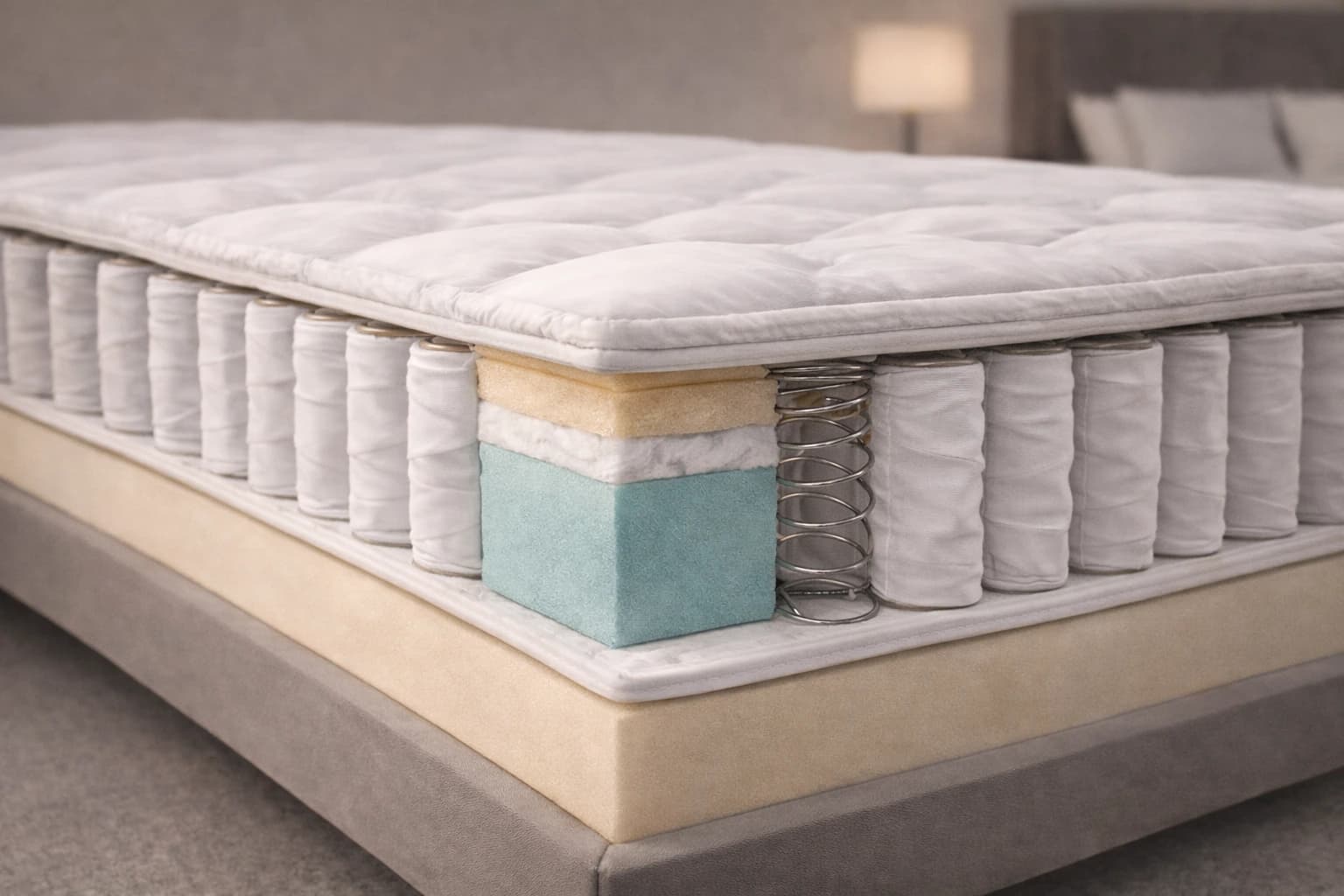 Yaylı yatak iç yapısını gösteren görsel